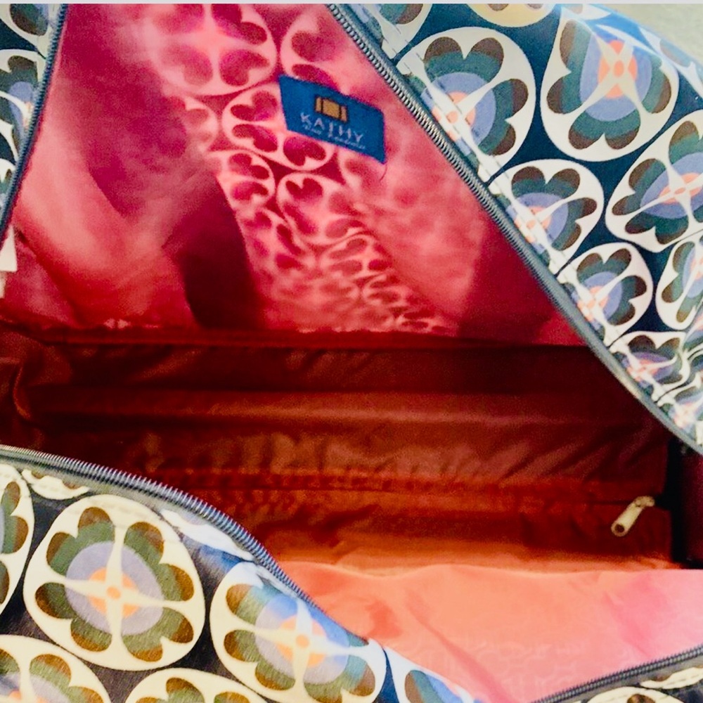 Kathy Van Zealand Carry on Travel Bag With wheels in Stylish Blue. - Picture 7 of 15
